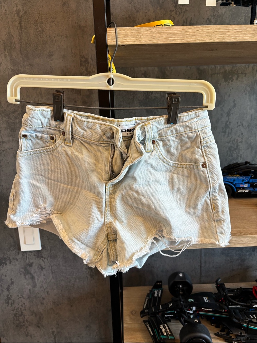 RSQ Light Blue Distressed Denim Shorts